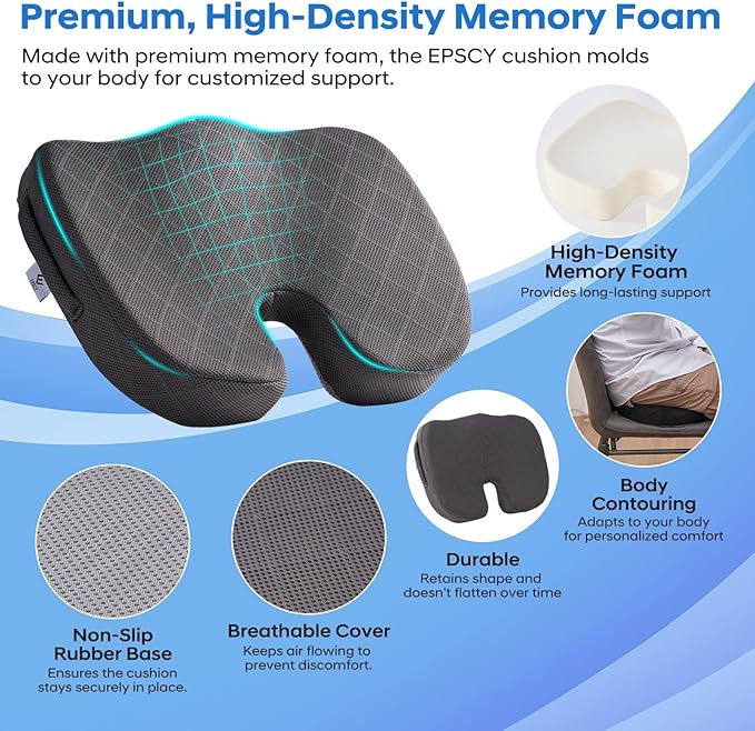 Epscy Memory Foam U-Shaped Cushion